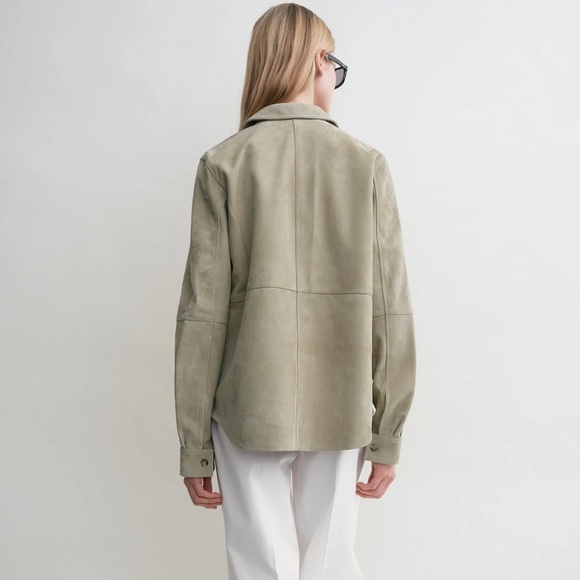 TOTEME inspired Scandinavian suede soft shirt small - Picture 2 of 8